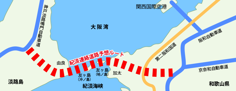 紀淡連絡道路 計画ルート